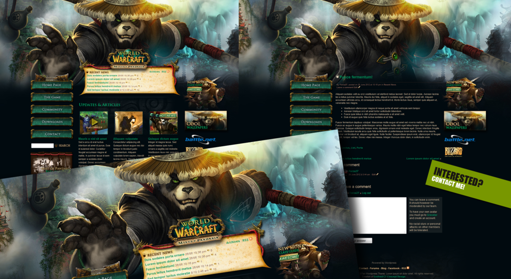 Wordpress тема World of Warcraft