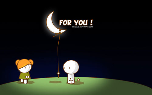 For you... the moon vector wallpaper
