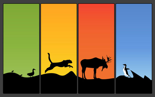 Seasons Fauna vector wallpaper