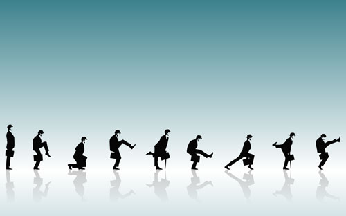 The Ministry of Silly Walks vector wallpaper