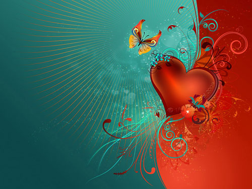Valentine's Heart vector wallpaper