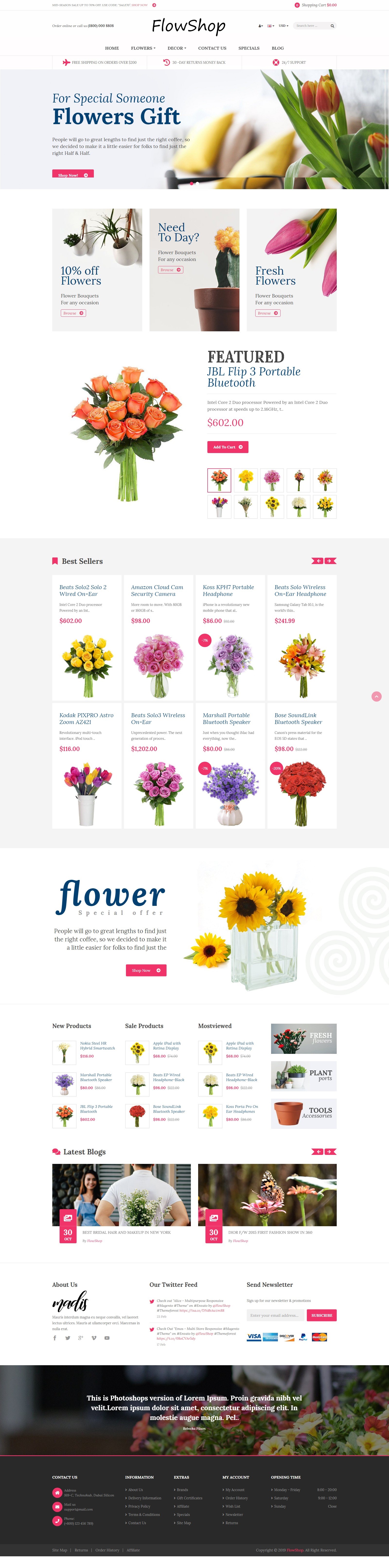 FlowShop - магазин продажи цветов