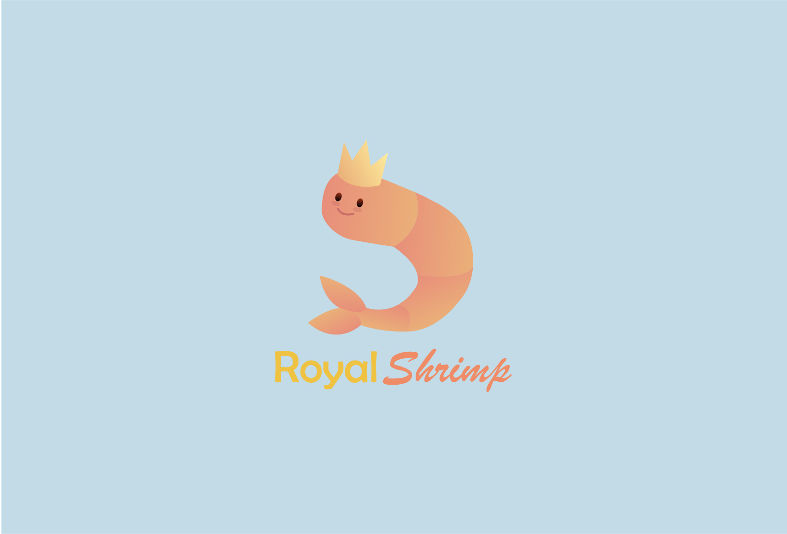 Милый логотип для ресторанов Королевская Креветка