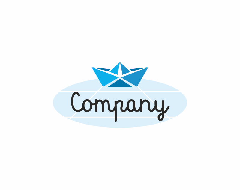 Логотип кораблик оригами