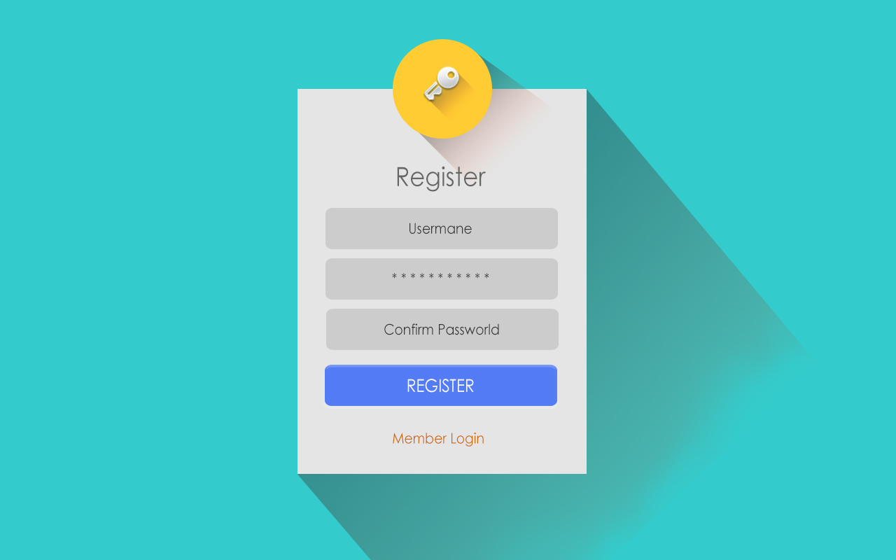 Регистрация на сайте html