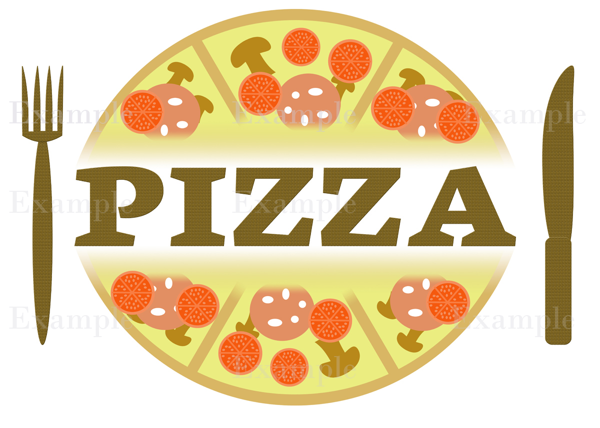 Логотип для пиццерии, пицца
