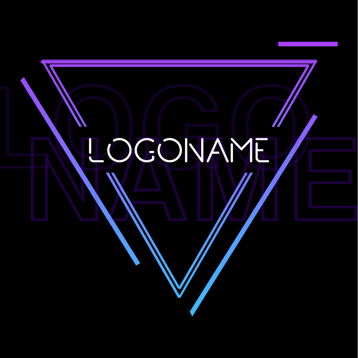 Логотип: Неоновый треугольник