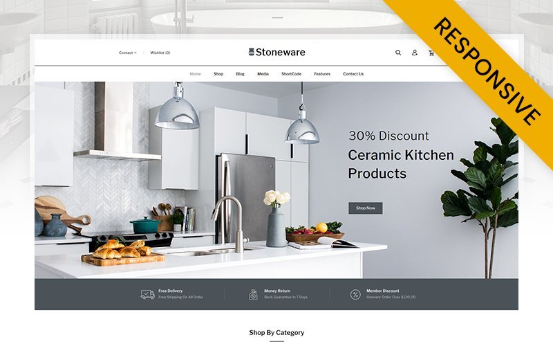 WooCommerce шаблон готовый интернет-магазин, для дизайна интерьеров и мебели