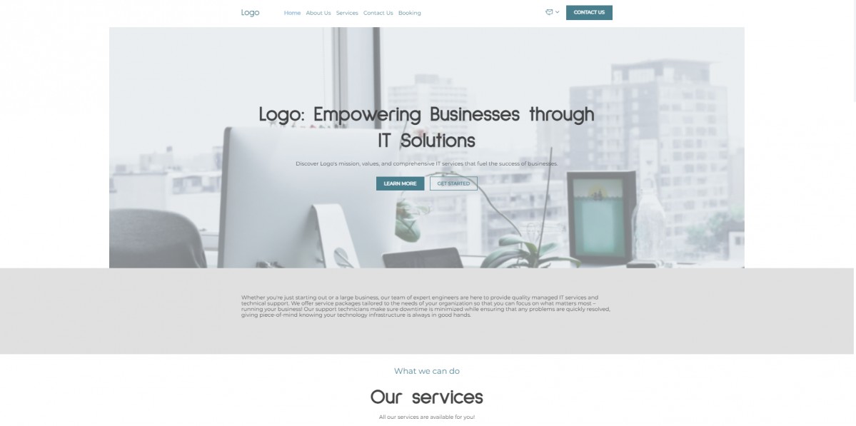 Веб-сайт для IT бизнеса