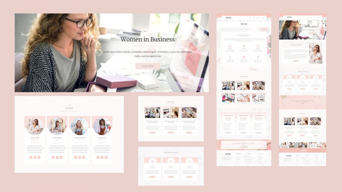 WordPress 25 женских бизнес шаблонов, подходит для любого бизнеса