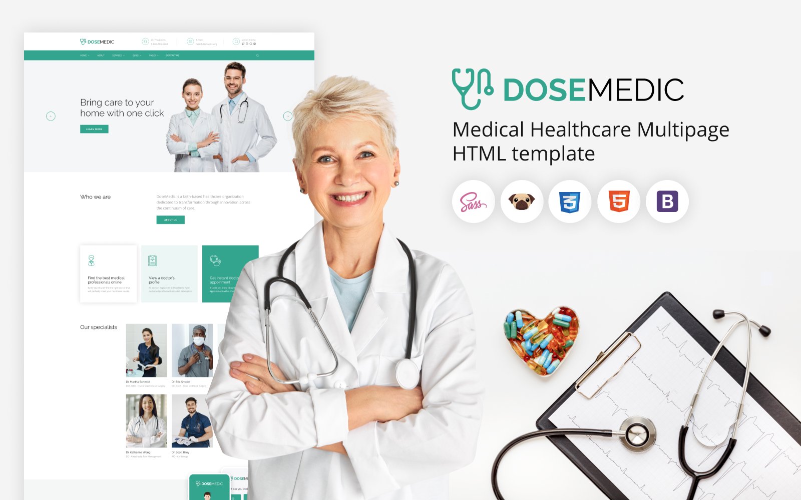 HTML шаблон на медицинскую тему