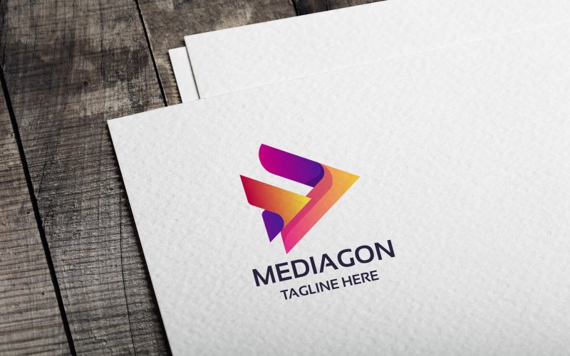 Логотип шаблон бизнес тематики, для СМИ агентств или новостных порталов