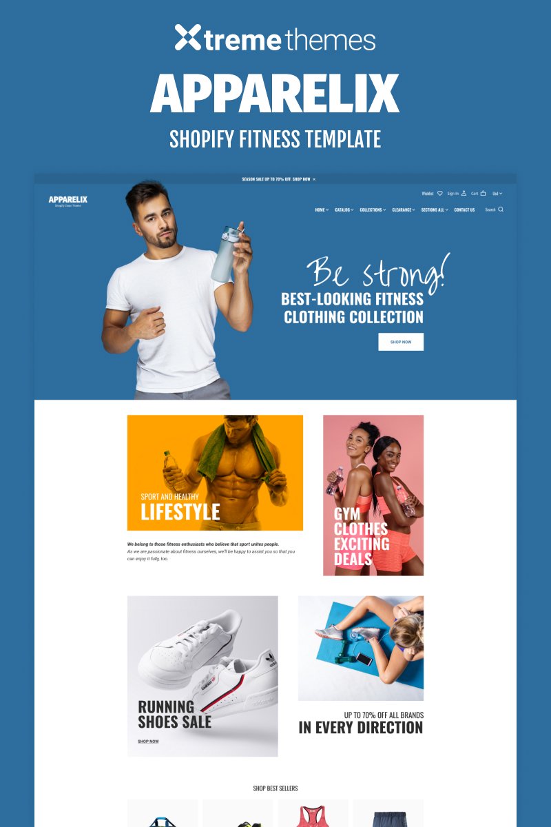 Shopify шаблон готовый интернет-магазин, на спортивную тему и рыбалка