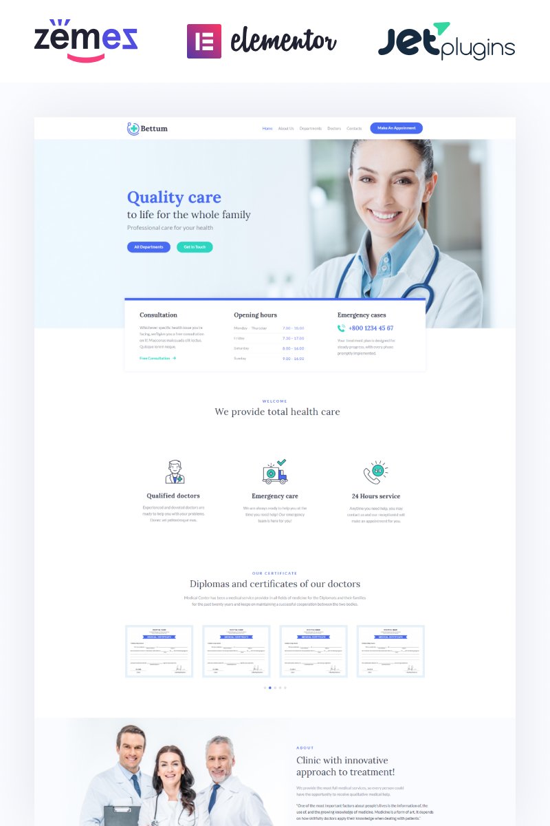 WordPress шаблон про здоровье, на медицинскую тему