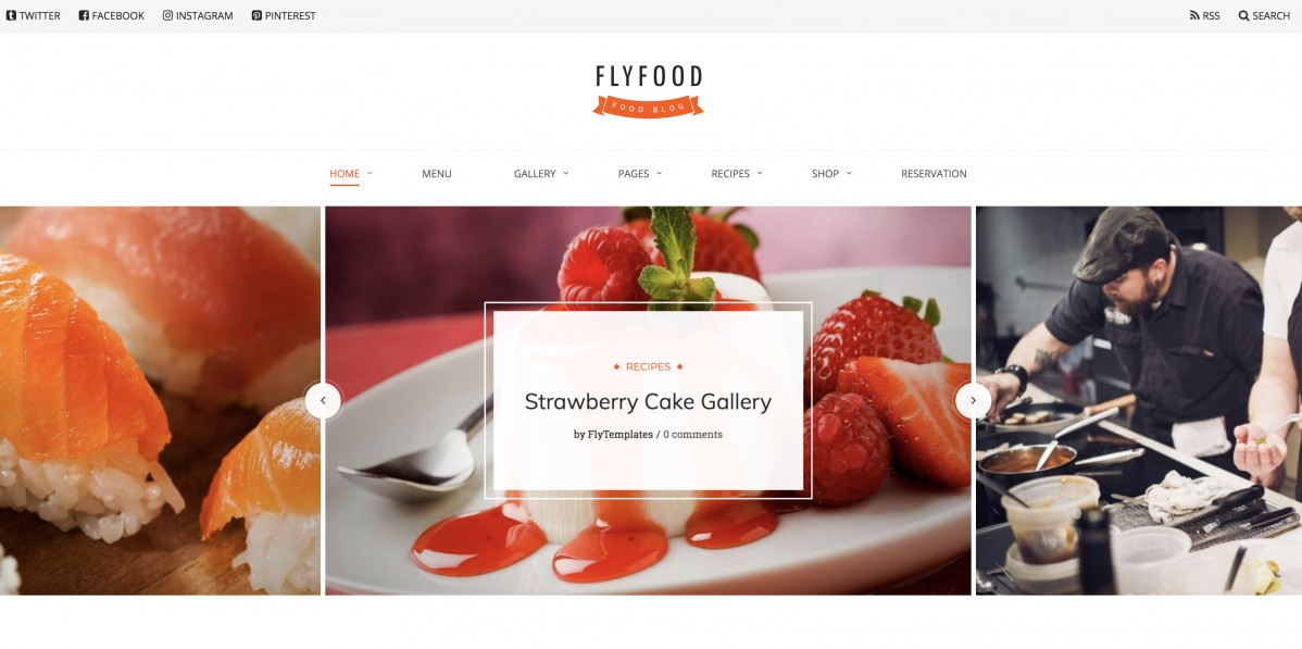 Тема FlyFood - Catering and Food WordPress Theme