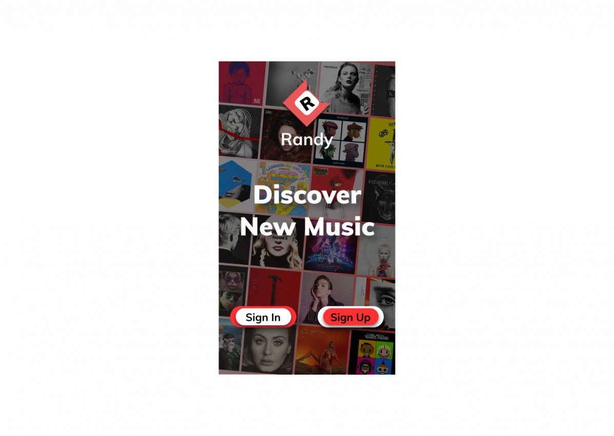 Музыкальный сервис «Randy» (мобильная версия)