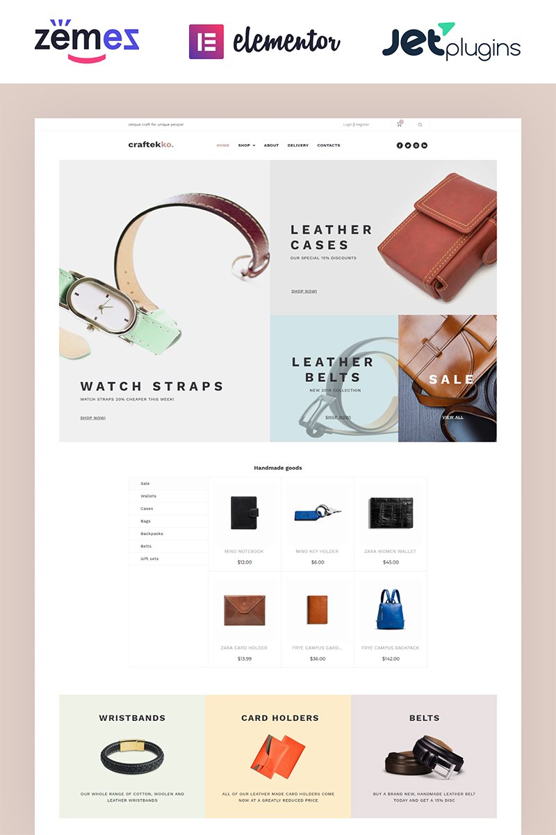 WooCommerce шаблон готовый интернет-магазин, на тему одежды, обуви или аксессуаров