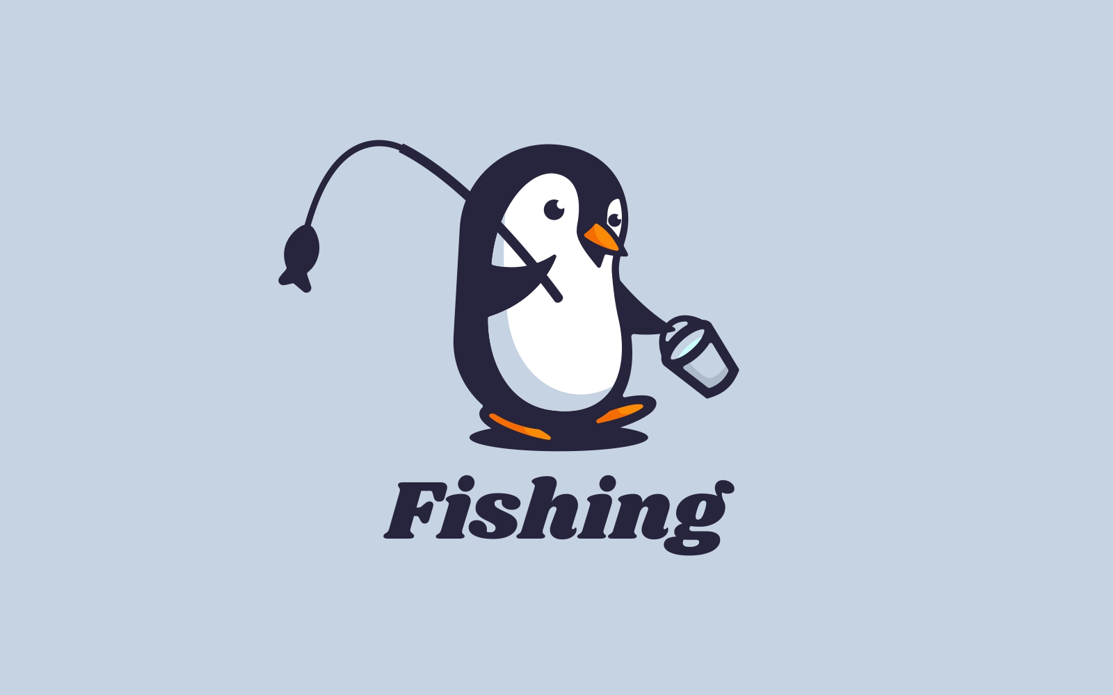 Логотип шаблон на спортивную тему и рыбалка