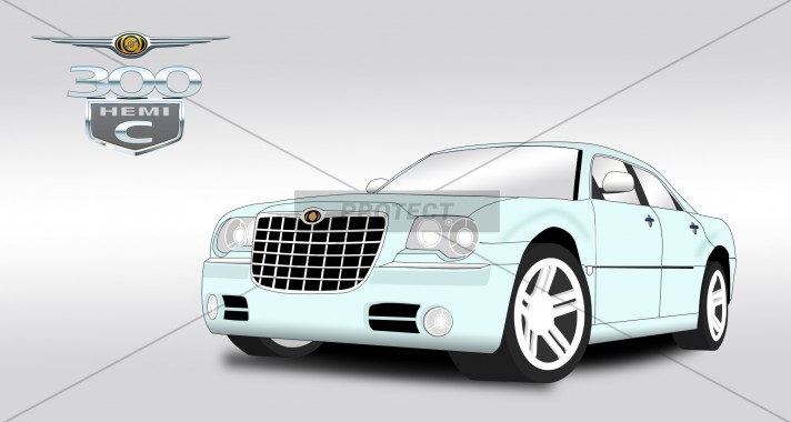 Векторный рисунок Chrysler 300C
