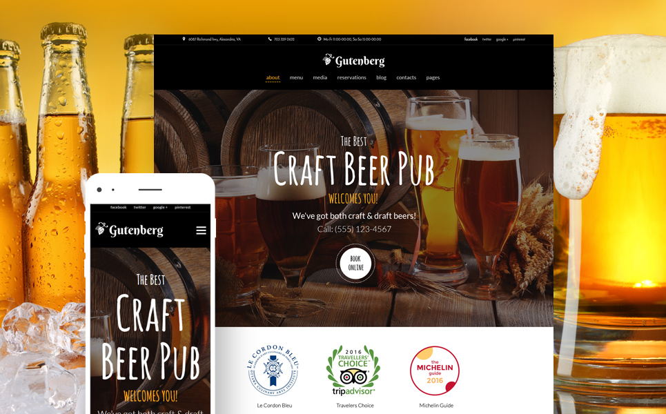 WordPress шаблон про пиво