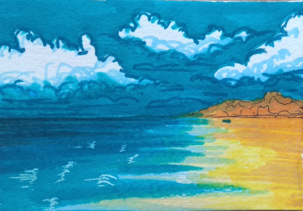 Иллюстрация: Море, Песок, Берег
