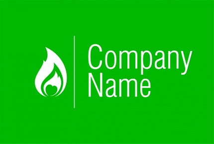 Шаблон логотипа с изображенияем огня, эко-дизайн