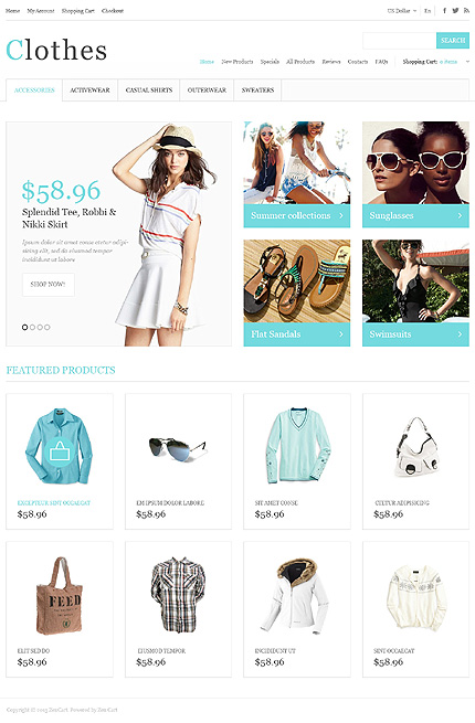 WordPress шаблон на тему одежды, обуви или аксессуаров