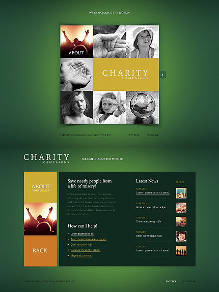 HTML шаблон на тему благотворительности